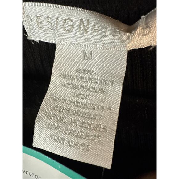 Design History Ethelda Ruffle Bell Sleeve Sweater, Black, Medium - Picture 3 of 5